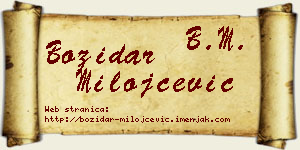 Božidar Milojčević vizit kartica
